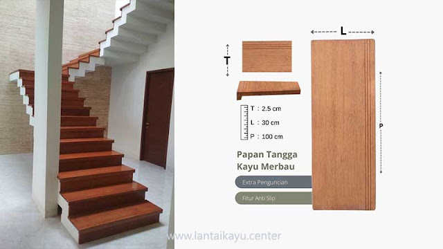 Spesifikasi Papan tangga kayu Merbau harga