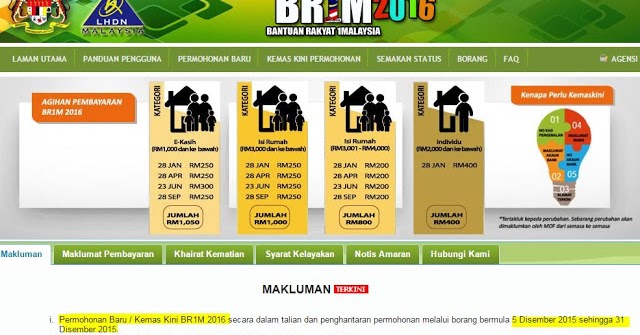 Maklumat Penerima BR1M 2016 ~ Bantuan Rakyat 1 Malaysia 