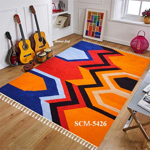 Handmade Bigger Size (6x9 feet) Shotoronji carpet-floormat-rugs for Office décor শতরঞ্জি SCM-5426