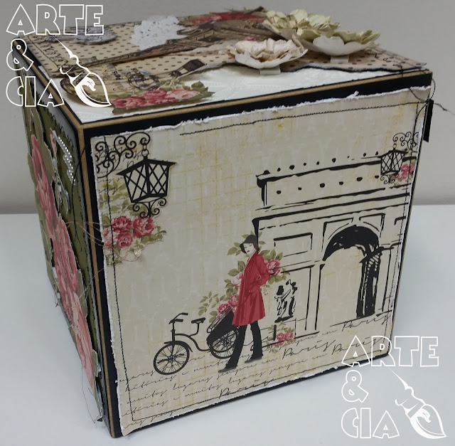 Caixa de Scrapdecor - Tema: Paris (curso feito com a Ana, da Rota do Papel) - Arte & Cia 4