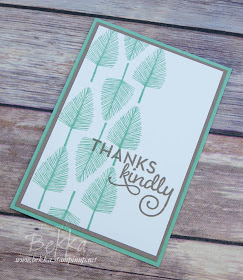 Make In A Moment Thank You Card With The New Totally Trees Stamp Set from Stampin' Up! UK