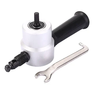 Double Headed Metal Nibbler fits any electric or power drill for cutting sheet metal hown - store