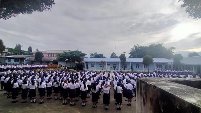 Jadi Pembina Upacara Bendera Di SMP Negeri 2 Pematang Raya Oleh Personel Jajaran Kodim 0207/Simalungun