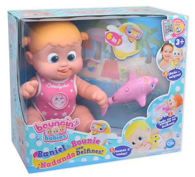 BOUNCIN´BABIES - Bounie Nadando con Delfines : Muñeco Bebé | CIFE 2017 | COMPRAR JUGUETES - TOYS - JOGUINES caja