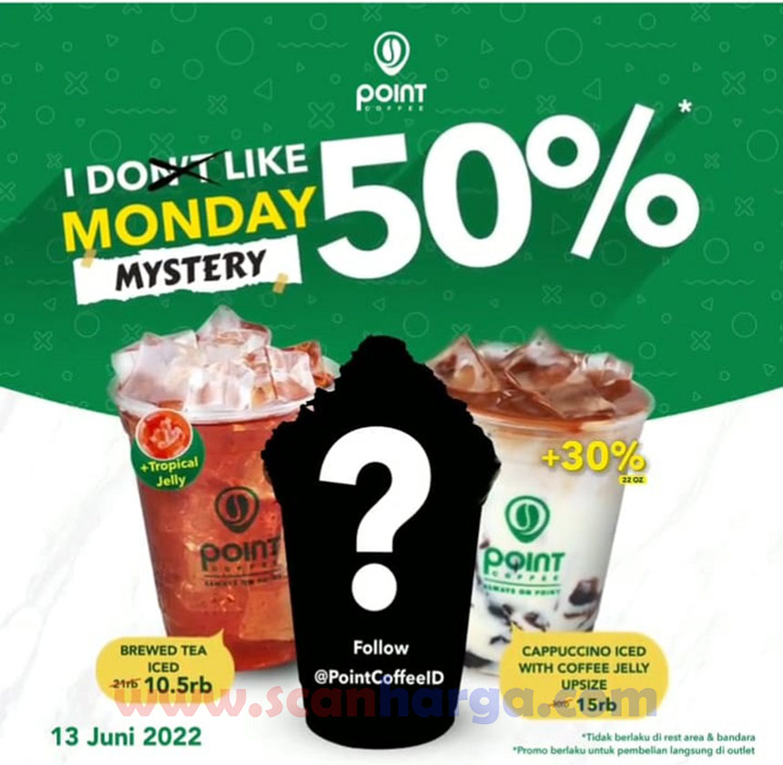 Point Coffee Promo I Like Monday Tiap Senin Diskon 50%