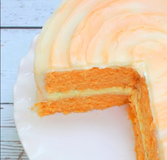 ORANGE DREAMSICLE CAKE- DELICIOUS HOMEMADE RECIPE #dessert #cakes