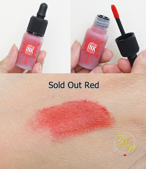 a photo of PeriPera's Airy Ink Velvet Sold Out Red
