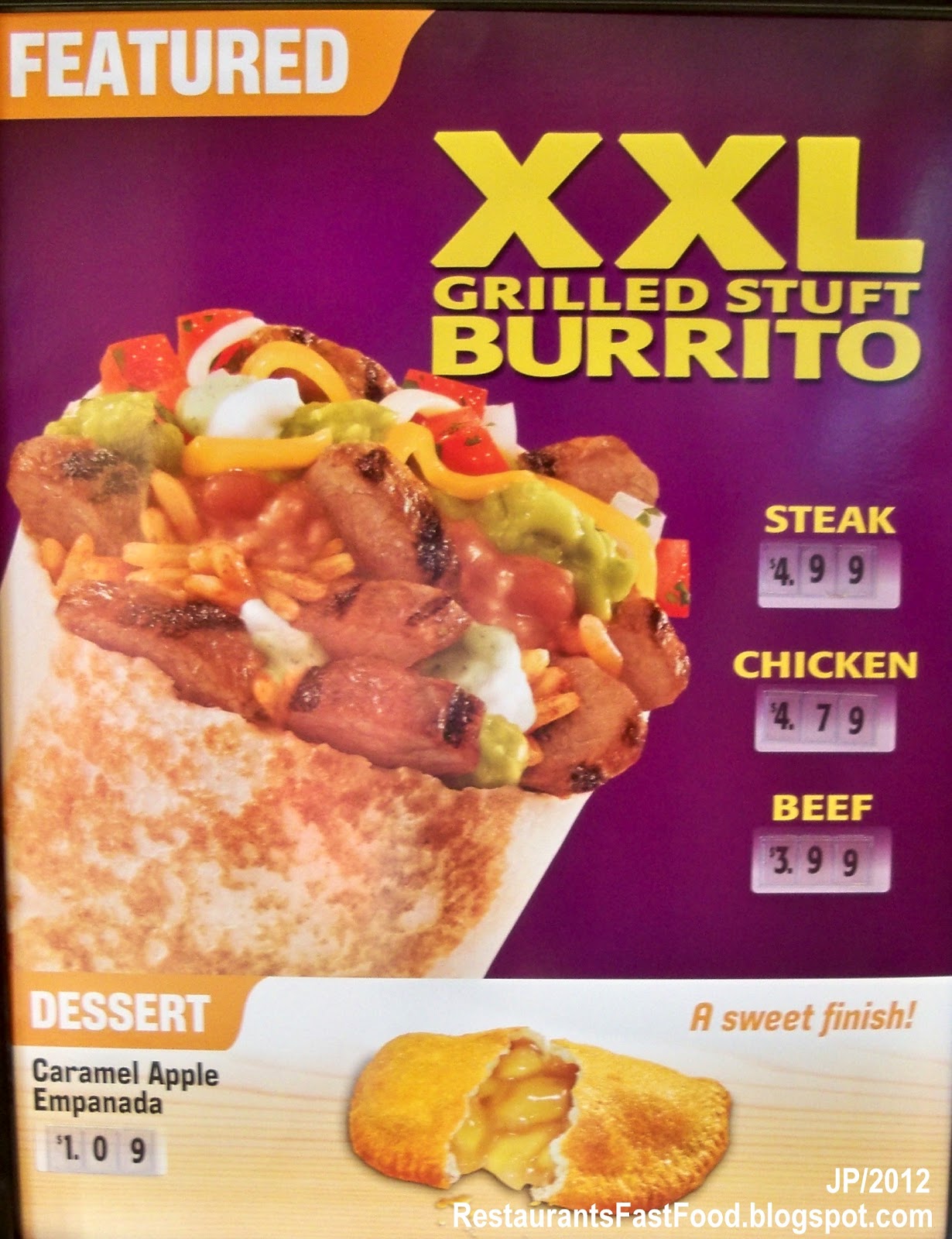 Restaurant Fast Food Menu Mcdonalds Dq Bk Hamburger Pizza Mexican with The Brilliant and Attractive nutrition facts xxl burrito taco bell intended for Desire