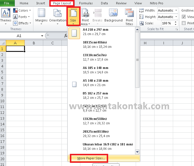 Cara Membuat Ukuran Kertas F4 di Excel dan Word Secara 