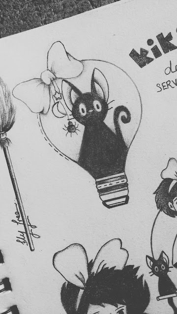 jiji tattoo design, jiji from kiki's delivery service