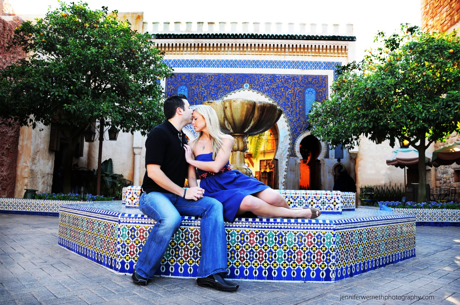 Gianna and Ryan's Engagement Photography Session Epcot in Disney World