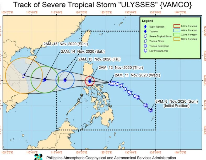 'Bagyong Ulysses' PAGASA weather update November 11, 2020