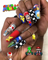 Diseños de uñas de Super Mario Bros