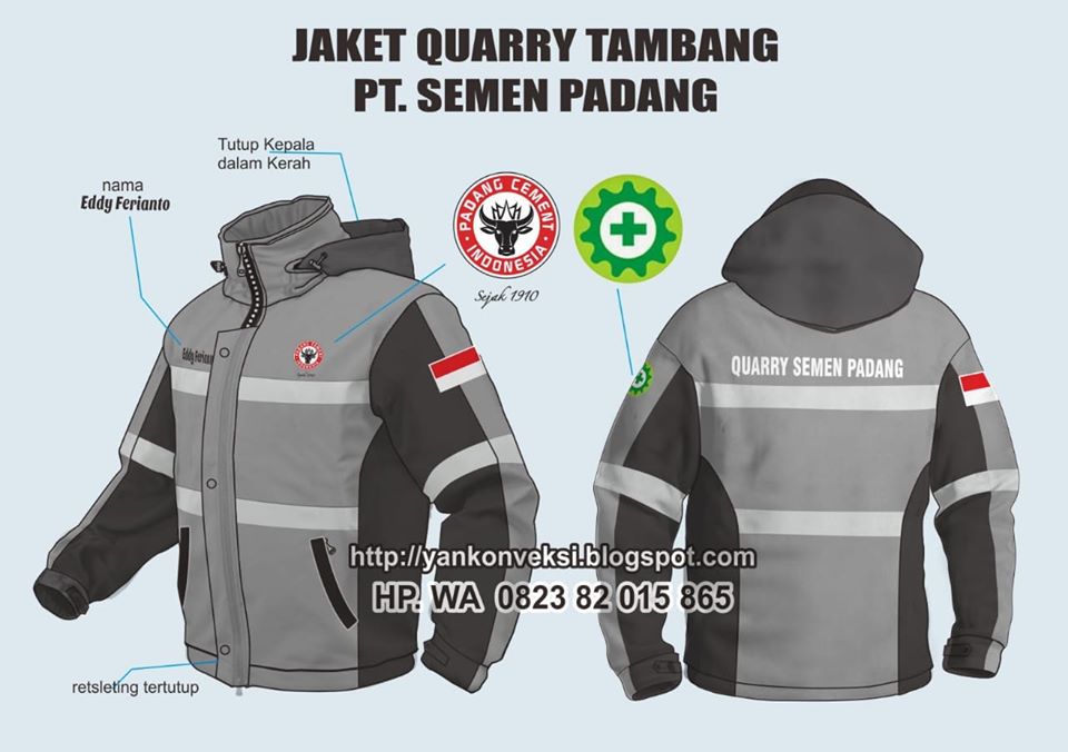 JAKET KARYAWAN QUARY TAMBANG PT SEMEN PADANG