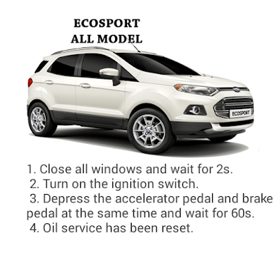 Complete Oil reset Guide for FORD Cars ECOSPORT