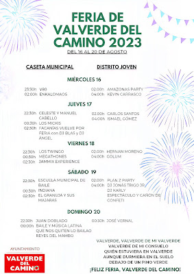 Valverde del Camino - Feria 2023 - Programación