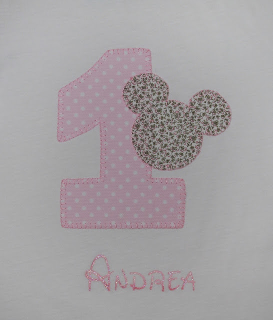 camiseta de cumpleaños 1 año minnie