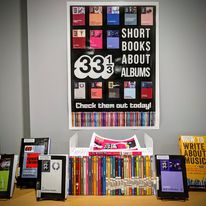 An image of our 33 ⅓ poster highlighting that book series.