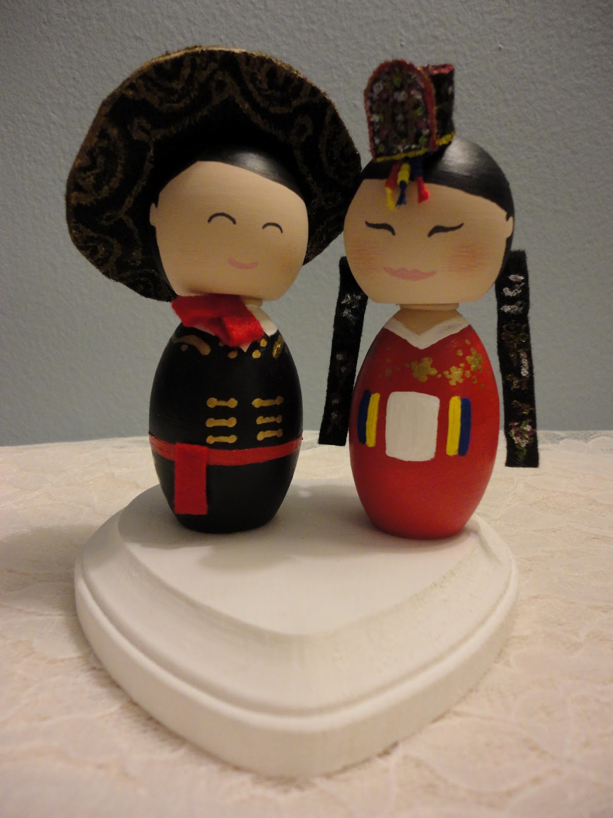 traditional wedding cake decorations Traditional Korean ~ Mexican Wedding Cake Toppers