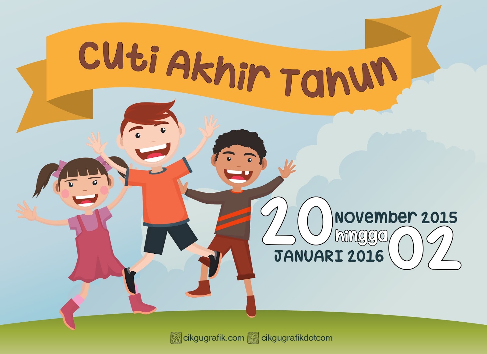 Poster Cuti Akhir Tahun v1 | KOLEKSI GRAFIK UNTUK GURU