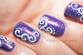 Cult Nails - Flushed and Cirque - Galinda sandwich nail art nail polish freehand swirls