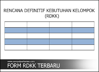 Format RDKK terbaru untuk di upload ke E-RDKK