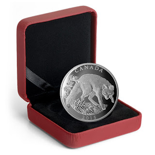 Canada 125 Dollars Half Kilogram Fine Silver Coin Box 2015 The Grey Fox