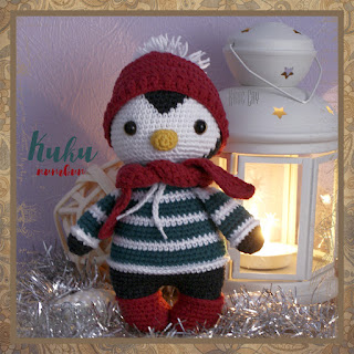 Пингвин Kuku вязаный крючком игрушка амигуруми Kuku Penguin Crochet Amigurumi Toy