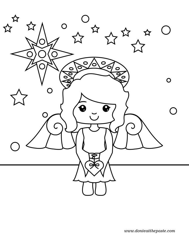 Don\u002639;t Eat the Paste: 2012 Angel Coloring Page