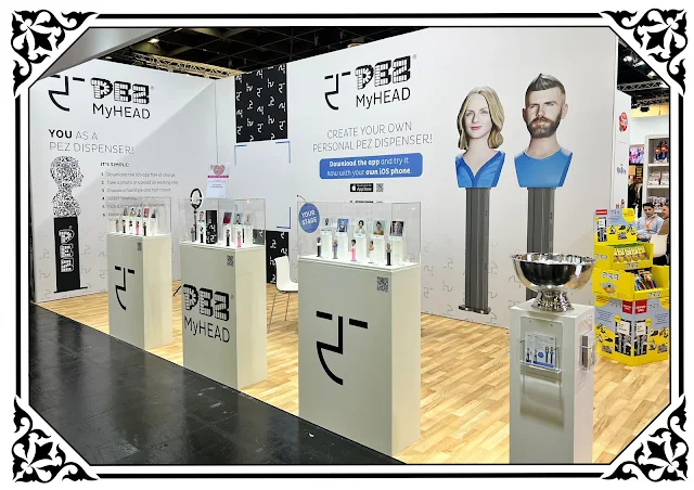 PEZ my Head Dispenser on display at ISM Cologne, Germany. 2024 Pic 5
