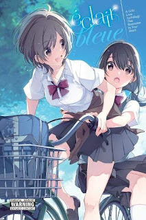 Two teen manga girls sharing a bike