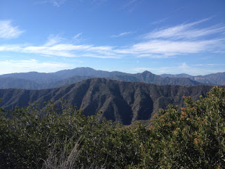 View west toward Glendora Mountain (3322’) from the north ridge of Summit 3397, Angeles National Forest