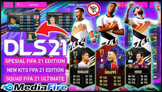 Download DLS Special Mod FIFA 21 Edition Android New Update Winter Transfer & Full Squad All Stars FIFA 21
