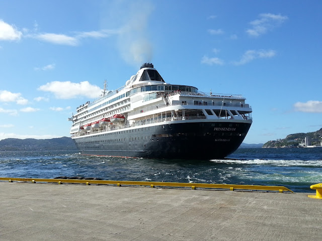 Holland America cruise ship Prinsendam in Bergen, Norway; Ships in Bergen