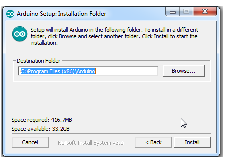 Installation Folde atau Pilih Folder Arduino