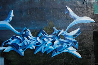 Graffiti 3D Piece Blue Style Design