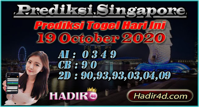 PREDIKSI TOGEL SINGAPORE 19 OCTOBER 2020