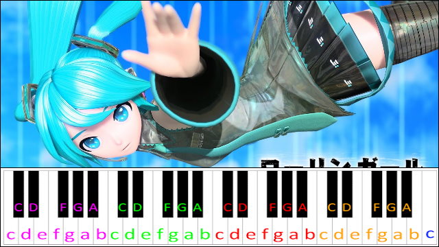 Rolling Girl by Hatsune Miku (Hard Version) Piano / Keyboard Easy Letter Notes for Beginners