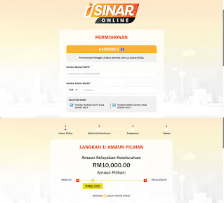 cara mohon i-sinar melalui web i-sinar portal