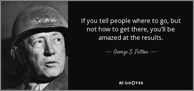 If you tell people where to go, but not how to get there, you'll be amazed at the results. - George S. Patton