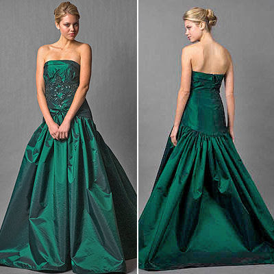emerald green wedding dresses