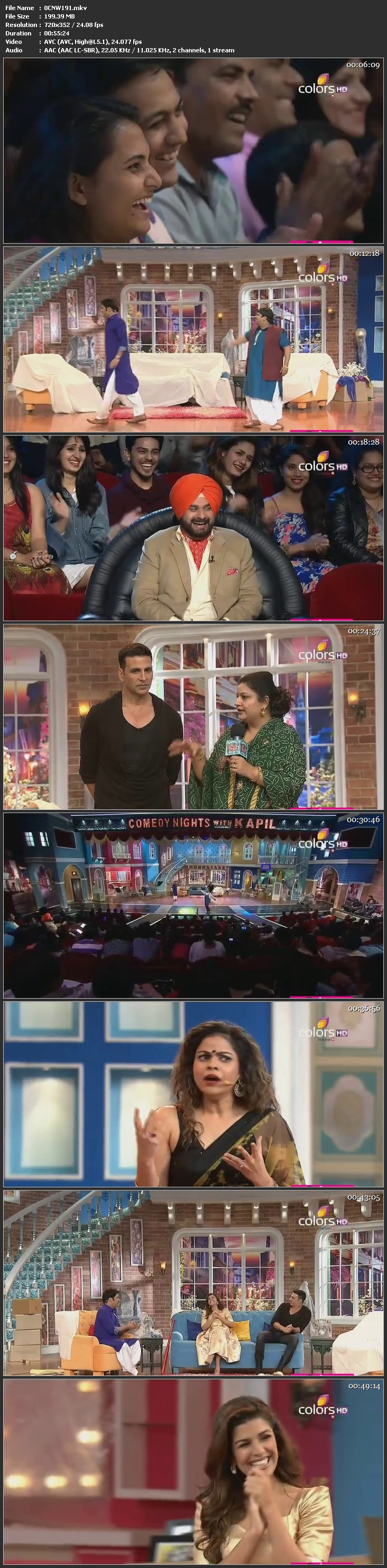 Screen Shot Of Comedy Nights With Kapil 24th January 2016 Episode 191 200MB Watch Online