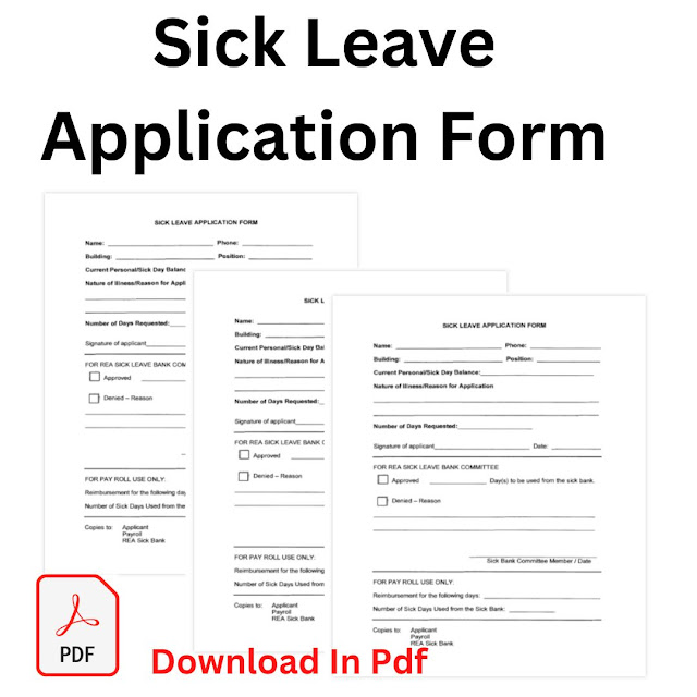 Sick Leave Application Form
