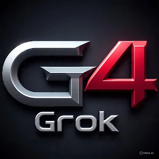 alt="Grok chatbot by xAI with sarcastic expression on futuristic interface, AI in 2025"