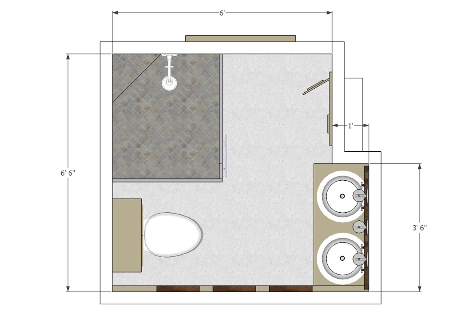 Bathroom plans views 