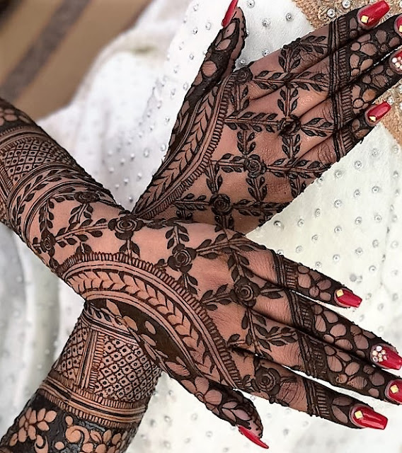 Easy Mehndi Design Marriage Pattern for Hands