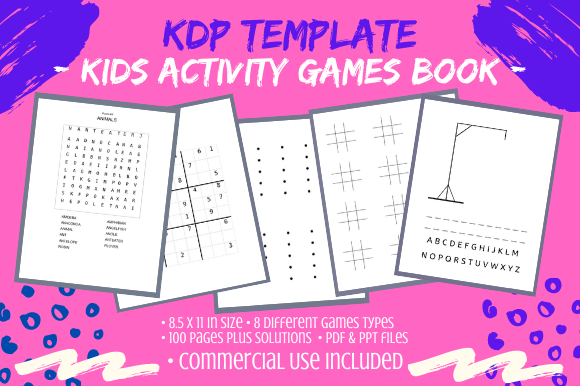 Etsy Kids Mixed Activity Games Book 100 Pages cut files for your personal DIY projects
