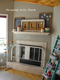 Chipping with Charm:  Simple Fall Mantel 2014...http://www.chippingwithcharm.blogspot.com/
