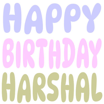 Happy Birthday Harshal (Sticker)