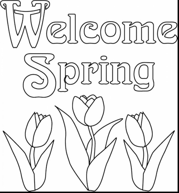Stunning Spring Flower Coloring Pages For Kids With Spring Coloring Pages  To Print And Spring Coloring